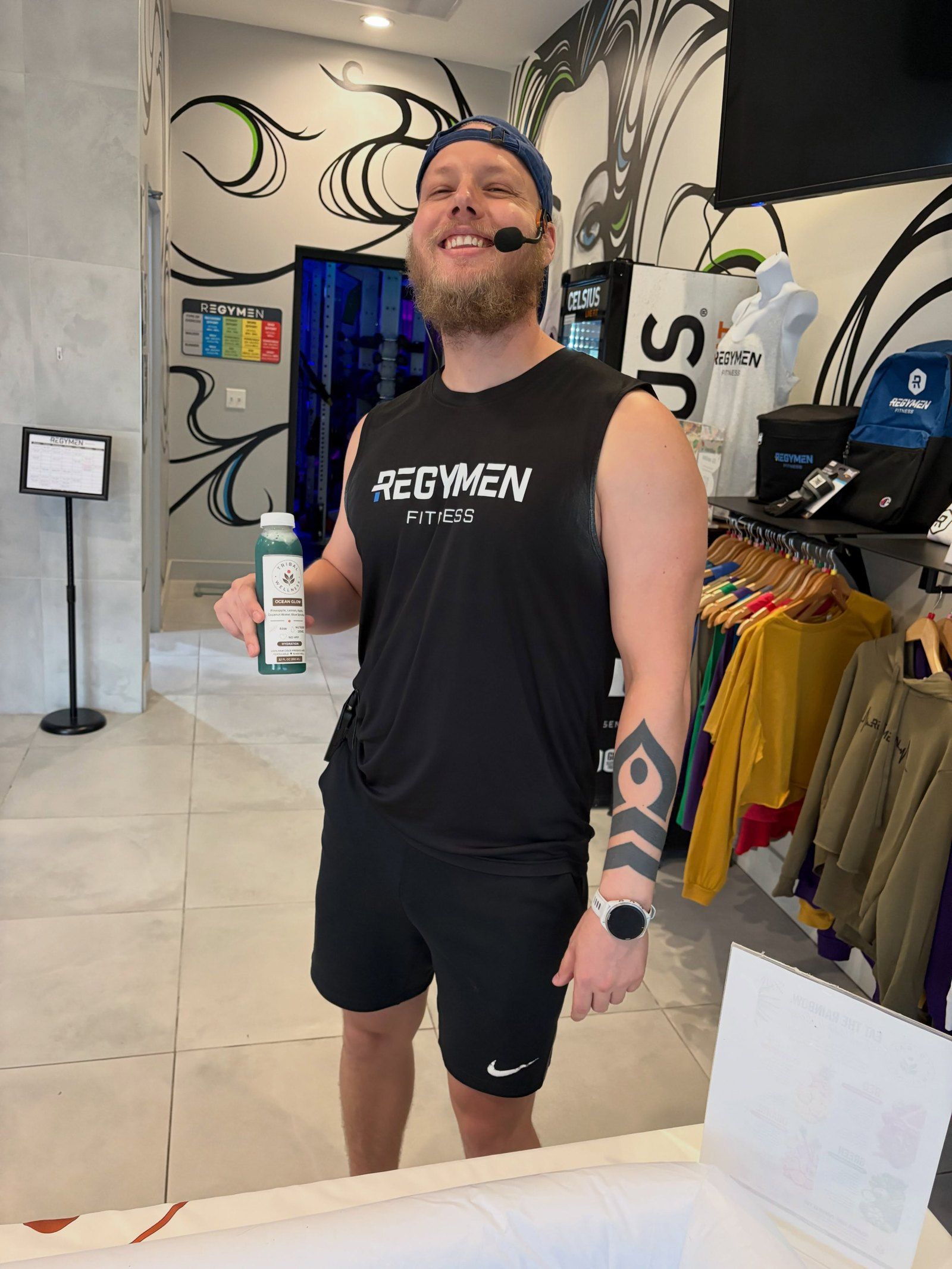 Tribal Wellness juice pop up at a local gym